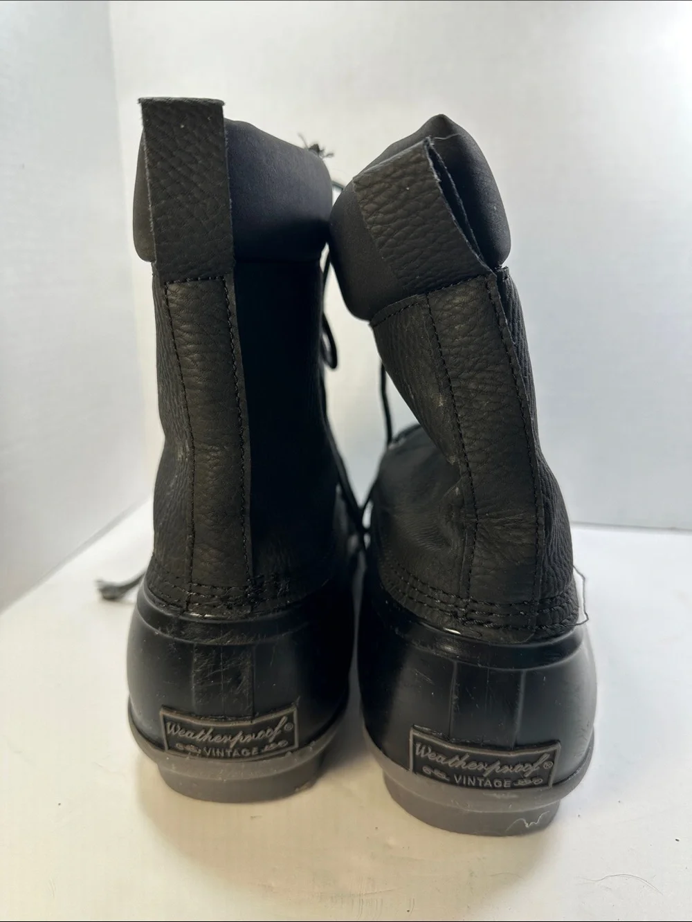 Weatherproof Black Lace-Up Men's Snow Boots Water proof Winter